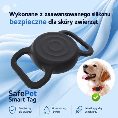 SafePet ID Smart Tag - adresówka z silikonu bezpiecznego dla skóry zwierząt